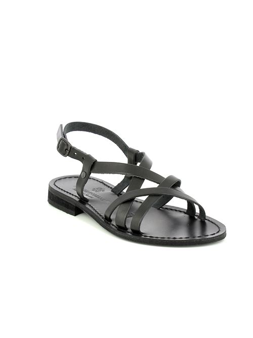 sandalo da donna in pelle nera ANTICHI ROMANI | 564Y